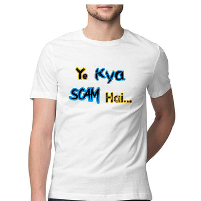 Ye Kya Scam Hai Half Sleeve T-Shirt-Printrove-all products,Men's Half Sleeve Collection