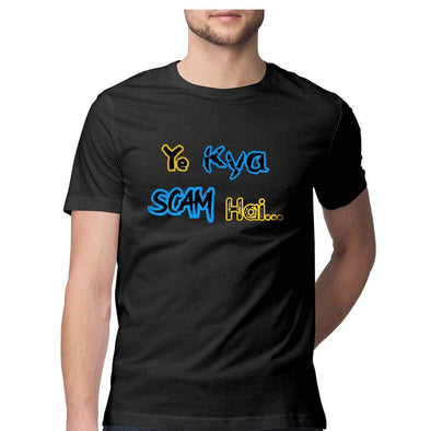 Ye Kya Scam Hai Half Sleeve T-Shirt-Printrove-all products,Men's Half Sleeve Collection